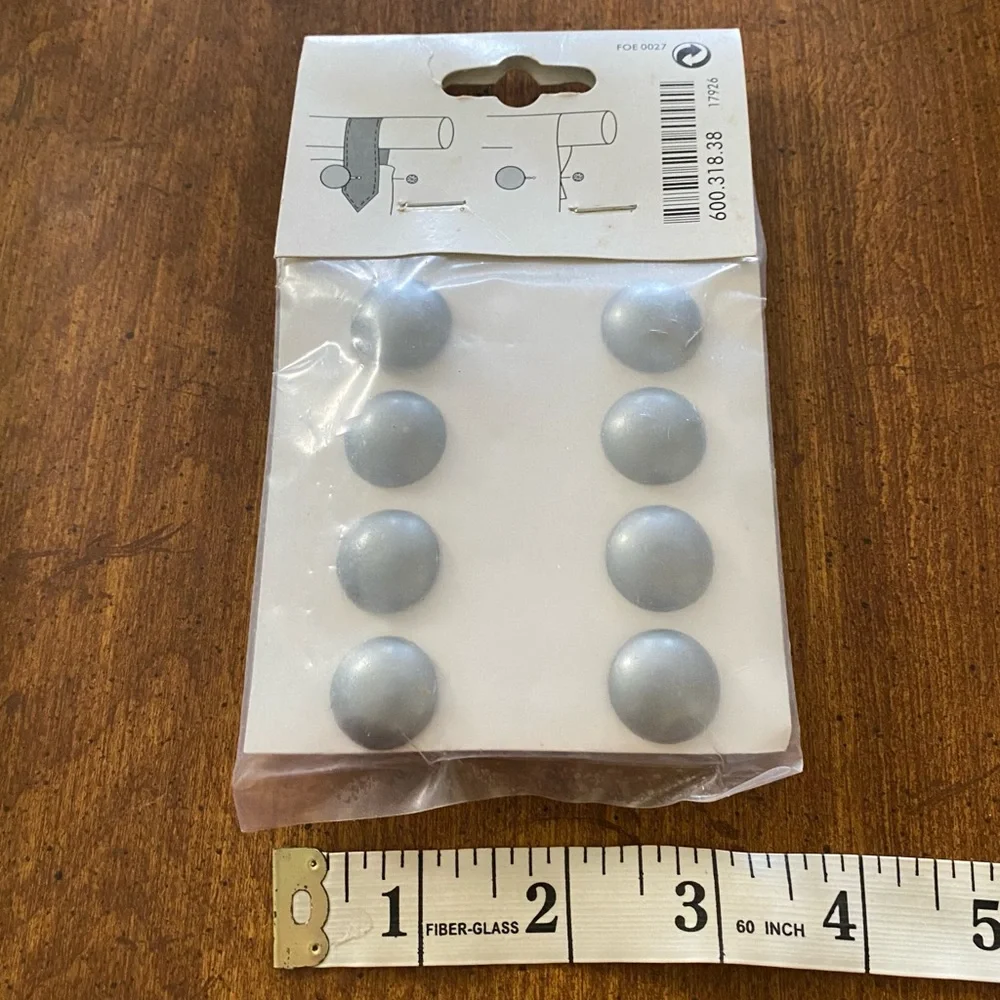 Ikea Sylort Curtain Pins (BRAND NEW IN BAG) Silver Round Button